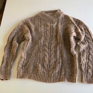 Pale Pink/Taupe knit sweater